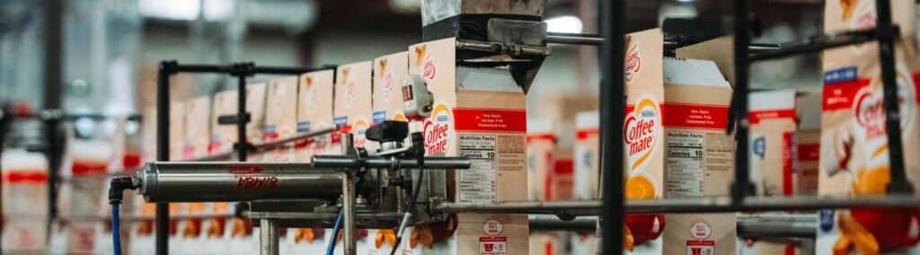 Coffee Mate being packaged at Quincy Exact Solutions