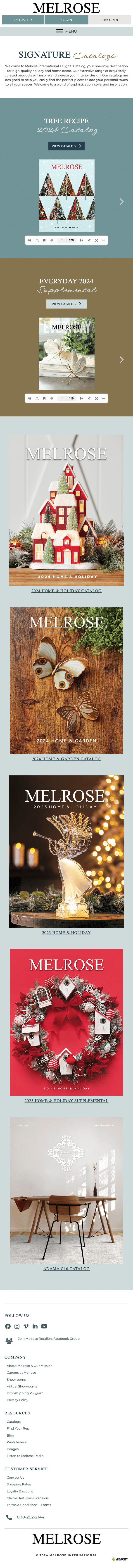 Melrose Catalog Page
